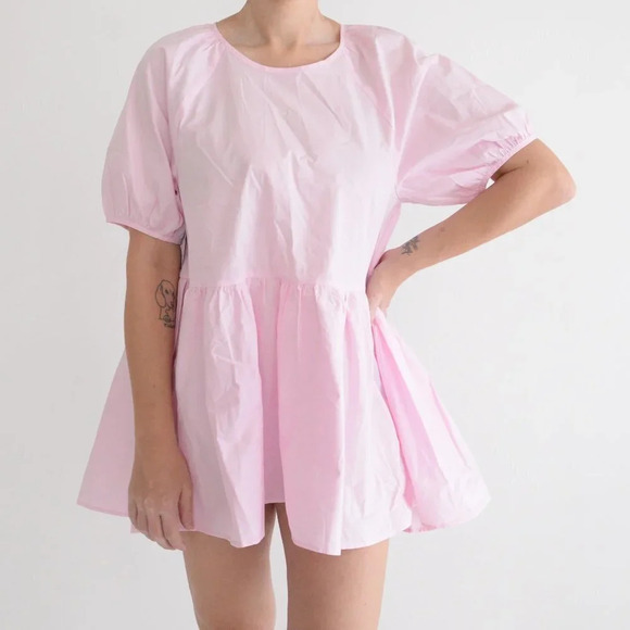 Hill House Ballerina Pink  The Francesca Top 100% Cotton Size Small NWT - Picture 2 of 13